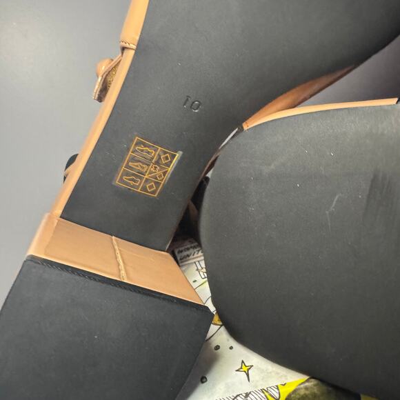 New Jeffrey Campbell Dollz Cap Toe Slingback Pumps Beige Black Buckle Sz 10 - Picture 8 of 8